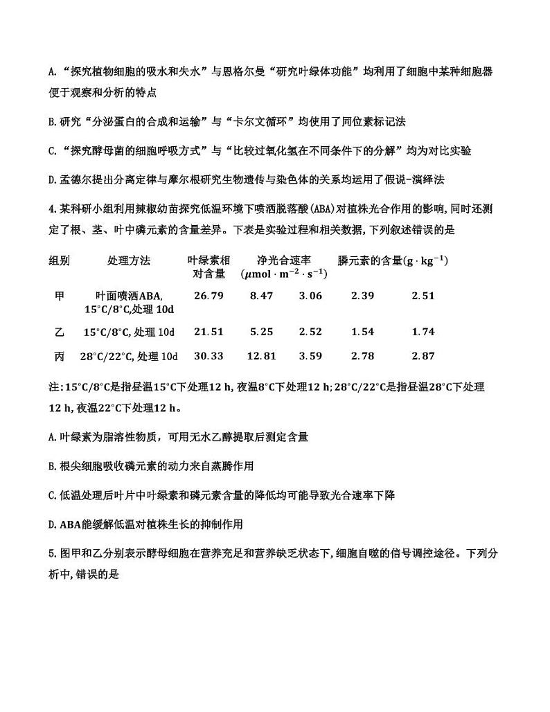 2022-2023学年河北省唐山市高三上学期期末学业水平调研考试生物学试卷（PDF版）02
