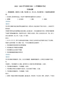 2022-2023学年河北省石家庄市二中实验学校高一上学期期末生物试题（解析版）