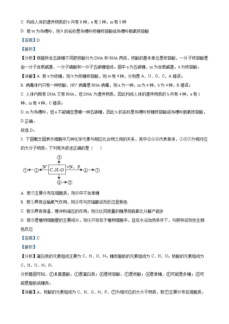 2022-2023学年江苏省盐城市响水县响水高中高一上学期期末测试生物学试题（解析版）第3页