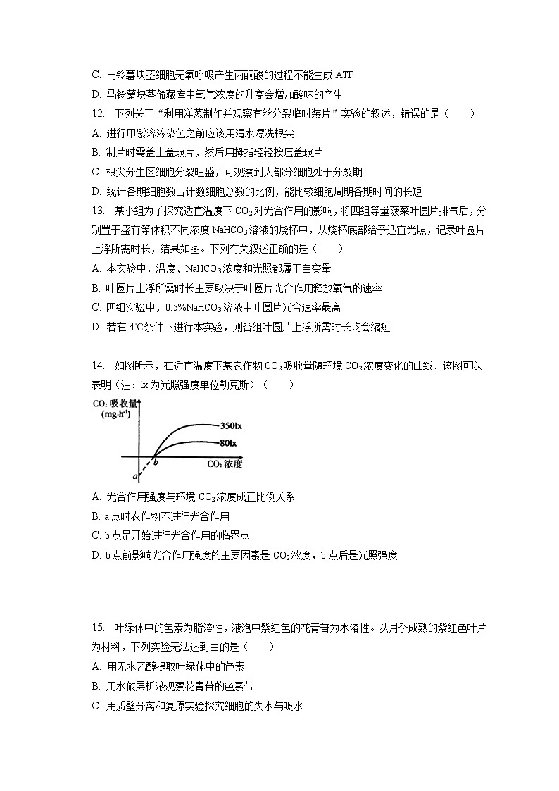 2022-2023学年天津市和平区高一（上）期末生物试卷（含答案解析）第3页