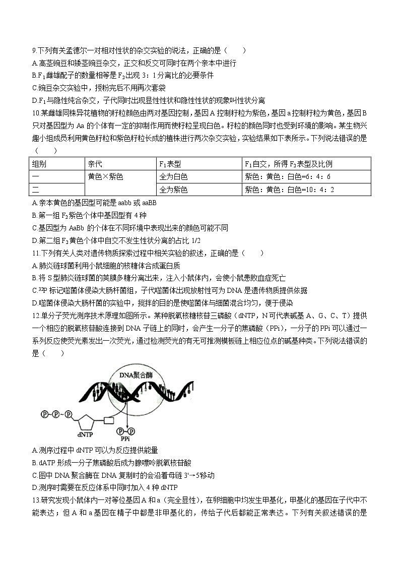 2023重庆市巴蜀中学高二上学期期末考试生物试题含答案第3页