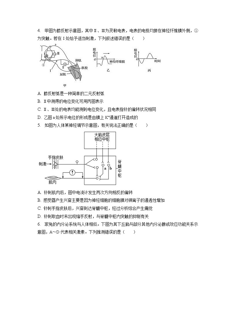 2022-2023学年重庆市长寿中学高二（上）期末生物试卷(含答案解析)第2页