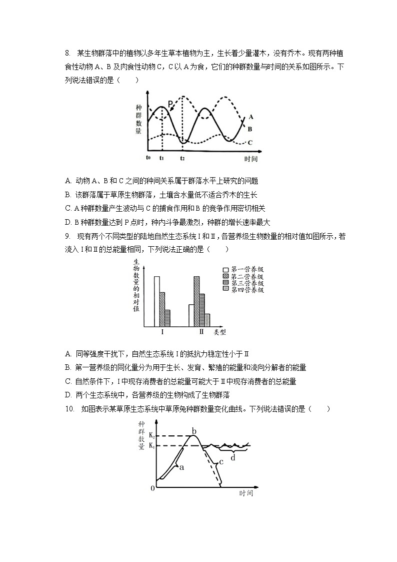 2022-2023学年山东省青岛市四区县高二（上）期末生物试卷(含答案解析)03