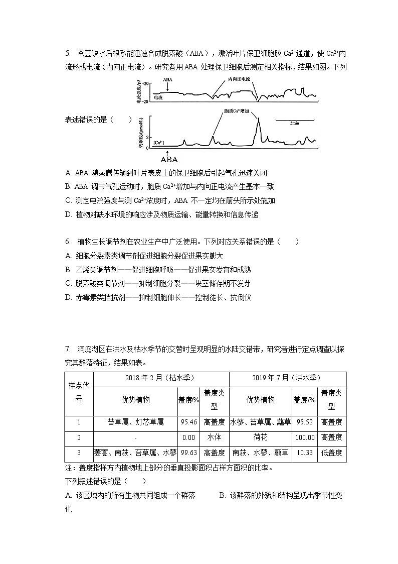 2022-2023学年北京市朝阳区高三（上）期末生物试卷（含答案解析）02