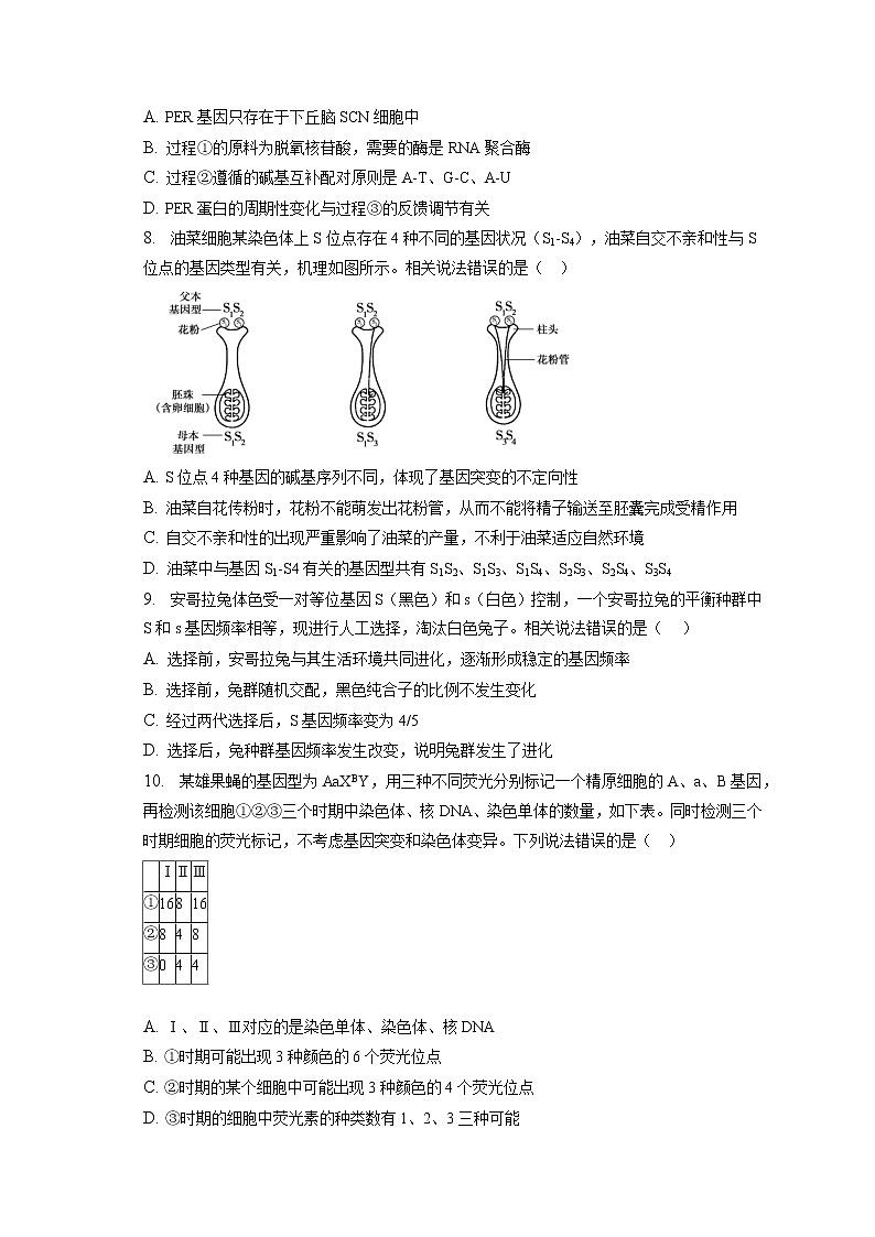 2022-2023学年江苏省如皋市高三（上）期末生物试卷（含答案解析）03