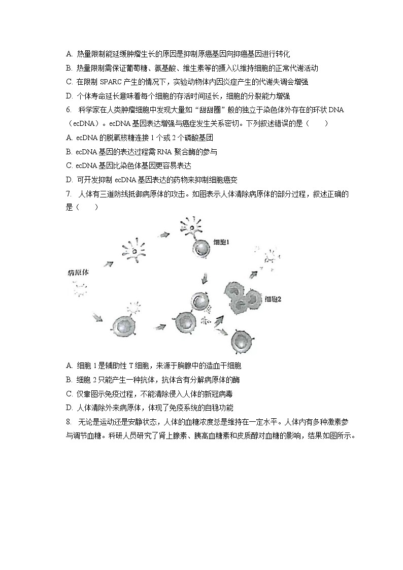 2022-2023学年广东省东莞市高三（上）期末生物试卷（含答案解析）02