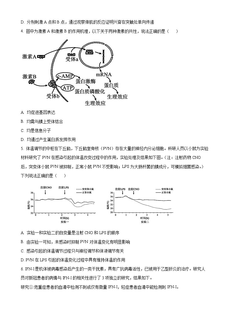 2023青岛多所学校--高二上学期线上期末测试生物含答案第2页
