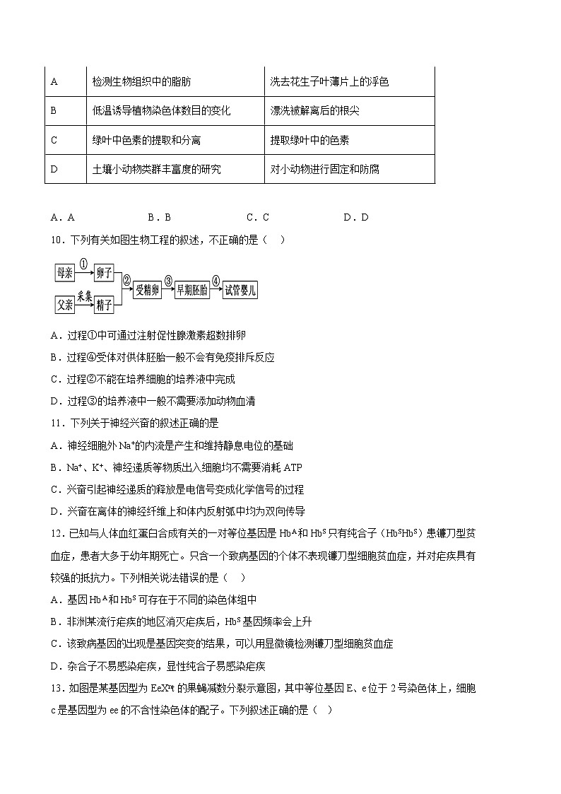 2023年高考第一次模拟考试卷：生物（北京B卷）（考试版）(1)第3页