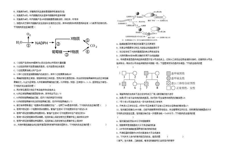 2023年高考第一次模拟考试卷：生物（广东A卷）（考试版）版第2页
