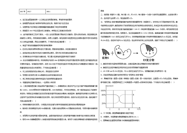2023年高考第一次模拟考试卷：生物（山东B卷）（考试版）03