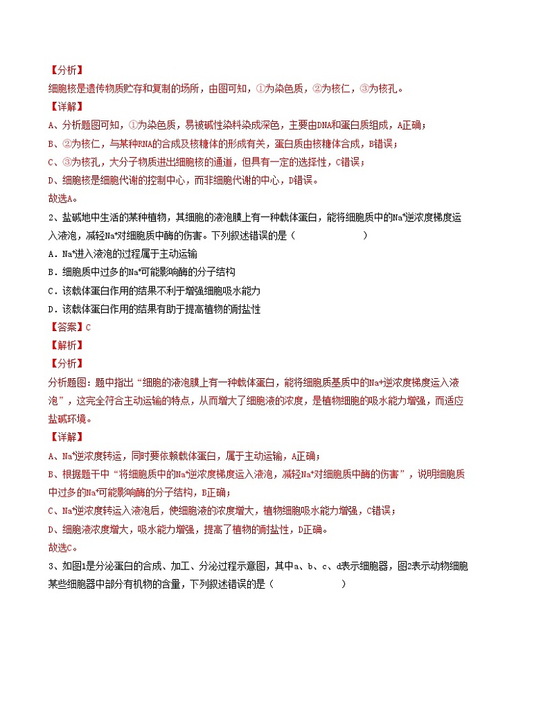 2023年高考第一次模拟考试卷：生物（广东B卷）（全解全析）02