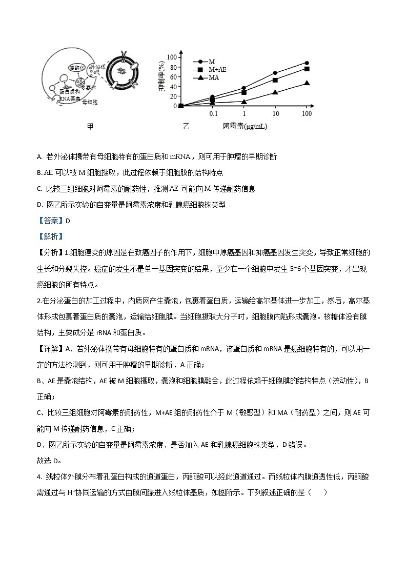 2022-2023学年重庆市巴蜀中学高三上学期高考适应性月考（三）生物试题（解析版）03