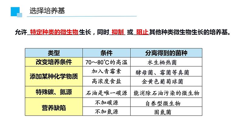 1.2.2微生物的培养技术及应用课件2021-2022学年高二下学期生物人教版选择性必修306