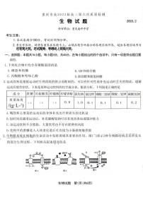 2023重庆市高三下学期第六次质量检测（2月）生物PDF版含解析