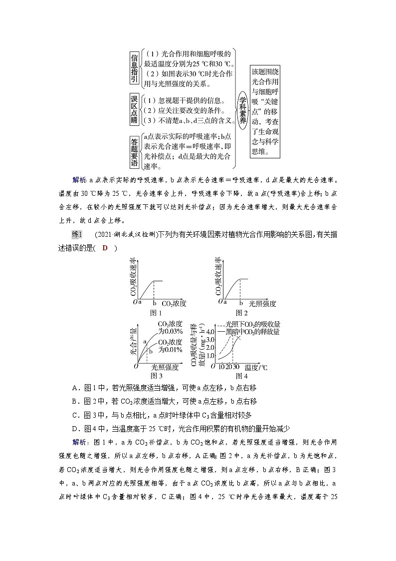 第3单元 微专题(5) 光合作用与细胞呼吸“关键点”的移动（word教参）-2023高考生物一轮复习【优化指导】高中总复习·第1轮（全国版）第2页