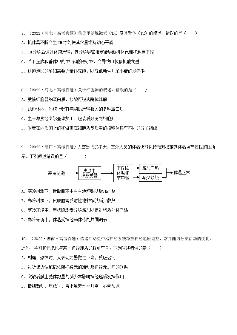 第24练 体液调节（原卷版）第3页