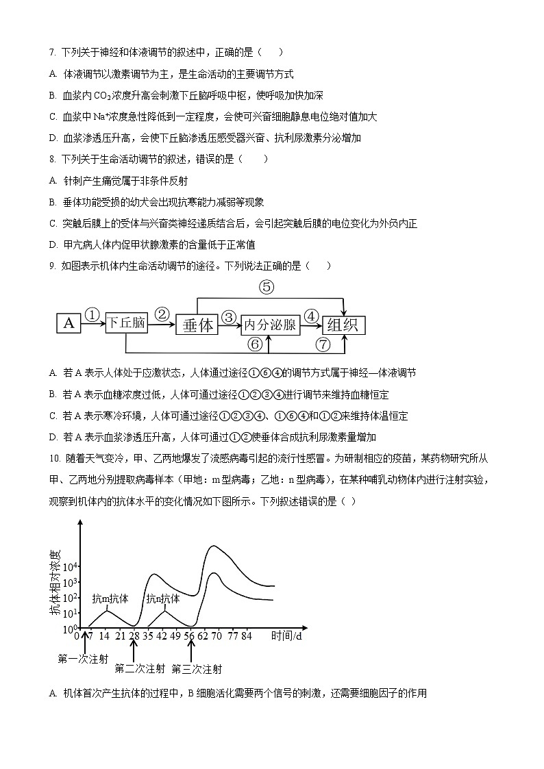 2023湛江高二上学期期末生物试题含答案第3页