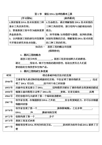 高中生物人教版 (2019)选择性必修3第1节 重组DNA技术的基本工具一课一练