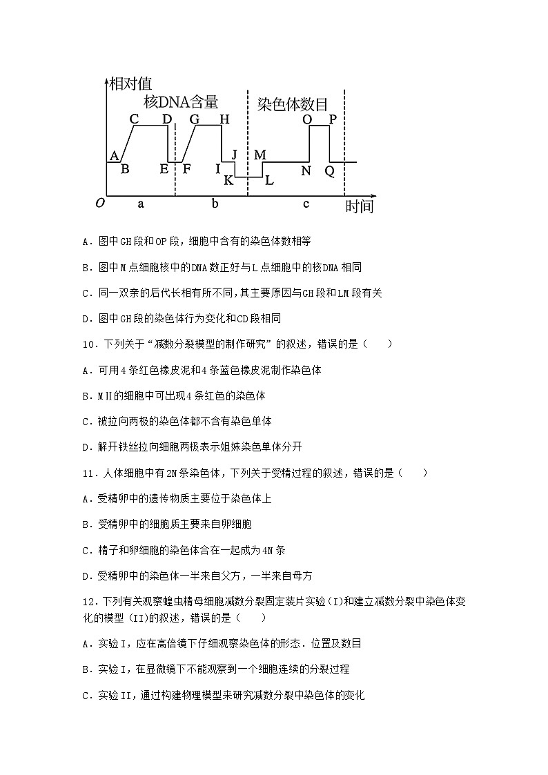 人教版高中生物必修2一减数分裂同步作业含答案203