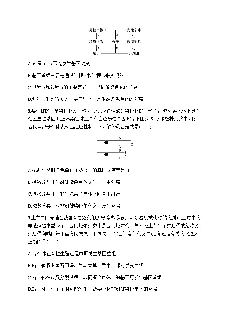 人教版高中生物必修二基因重组作业含答案03