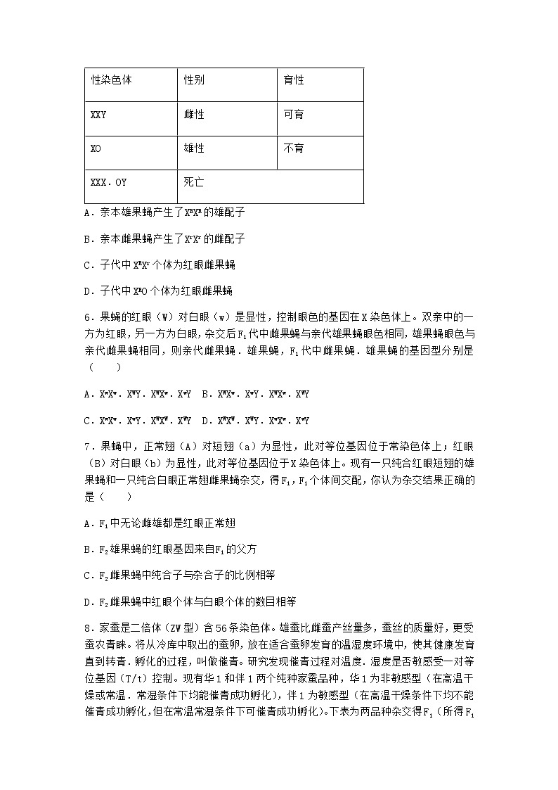 人教版高中生物必修2第3节伴性遗传优质作业含答案2第3页