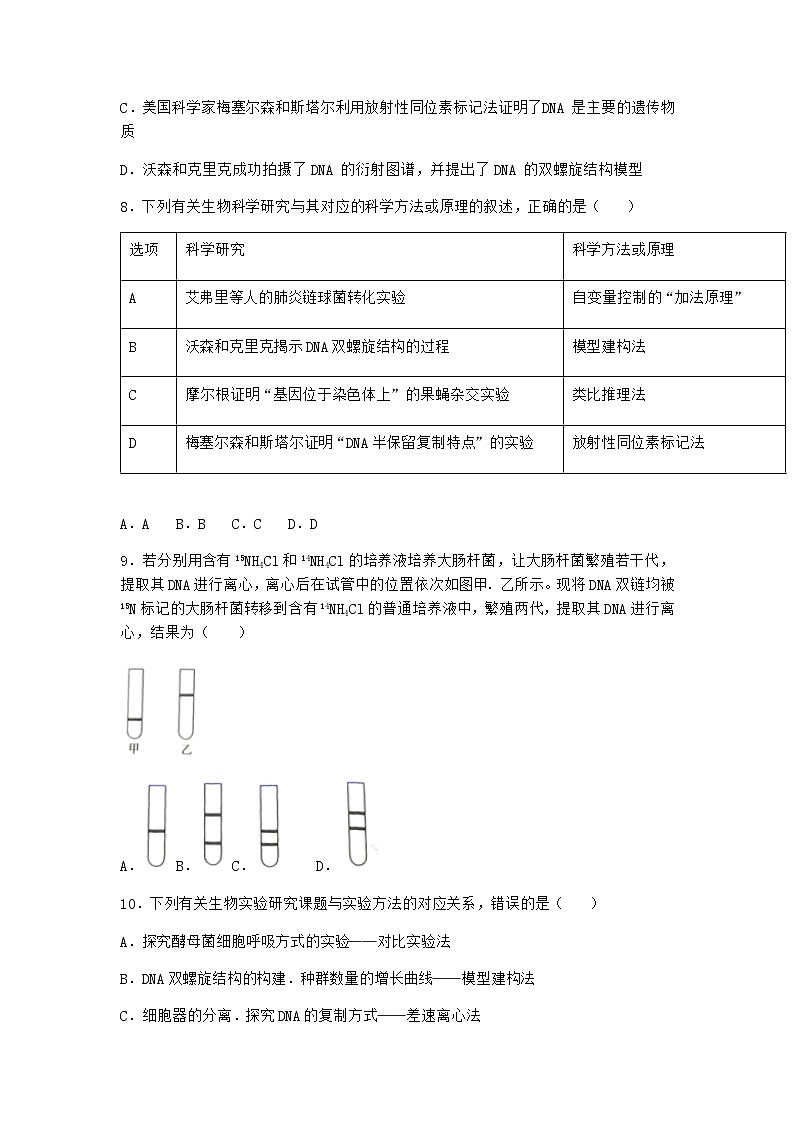 人教版高中生物必修2第3节DNA的复制优质作业含答案第3页