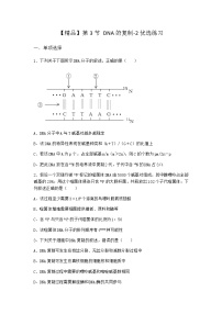 高中生物人教版 (2019)必修2《遗传与进化》第3节 DNA的复制习题