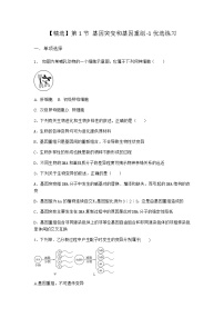 人教版 (2019)必修2《遗传与进化》第1节 基因突变和基因重组当堂达标检测题