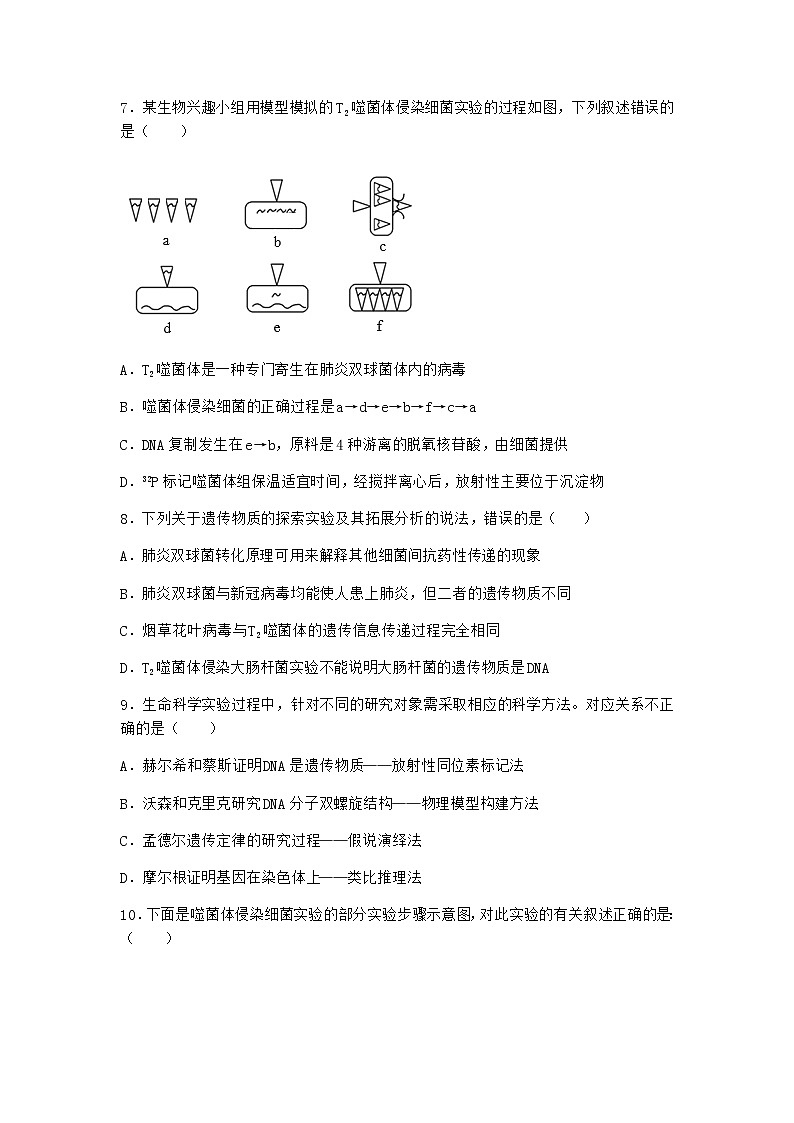 人教版高中生物必修2第1节DNA是主要的遗传物质课时作业含答案2第3页