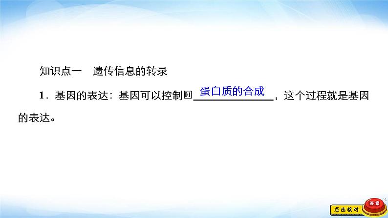 人教版高中生物必修二基因指导蛋白质的合成课件204