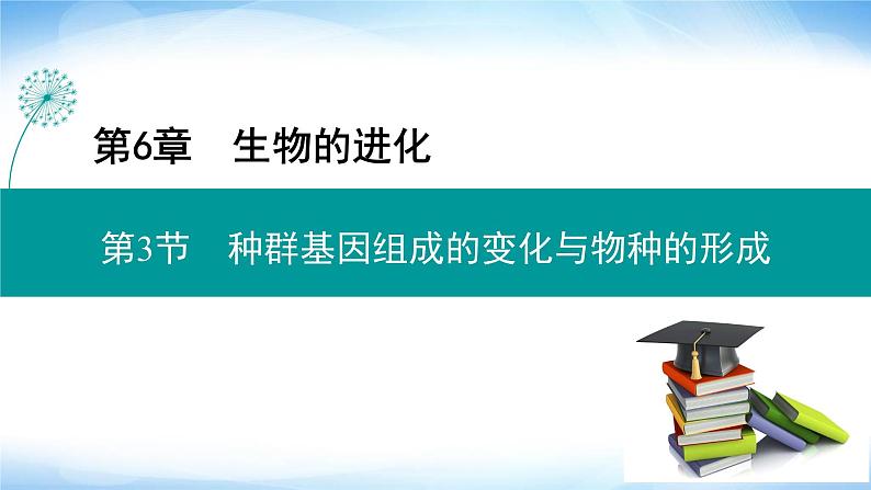 人教版高中生物必修二种群基因组成的变化与物种的形成课件第1页