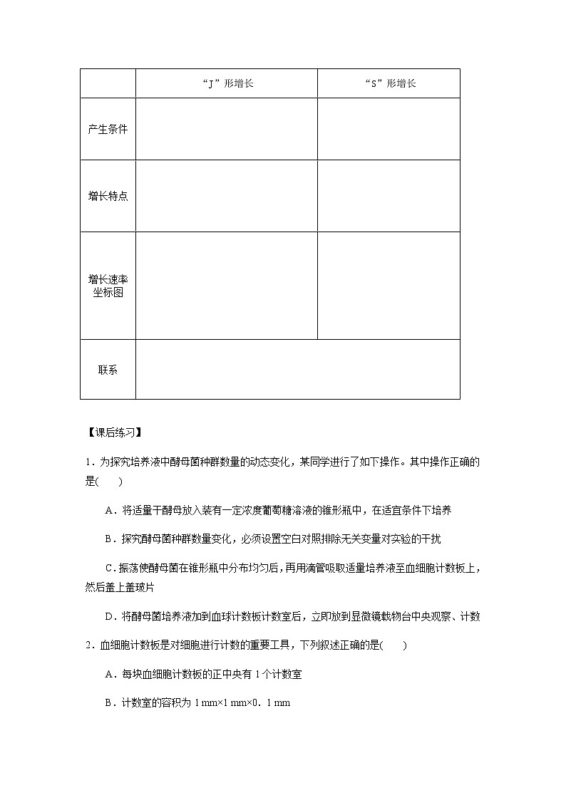 人教版（2019）高中生物选择性必修二1-2种群的数量变化（第2课时）学案第2页
