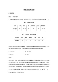 高中生物人教版 (2019)必修1《分子与细胞》第2章 组成细胞的分子第2节 细胞中的无机物同步达标检测题