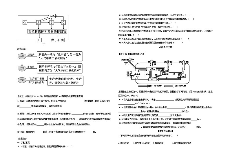 人教版（2019）高中生物选择性必修二3-3物质循环第一课时学案02