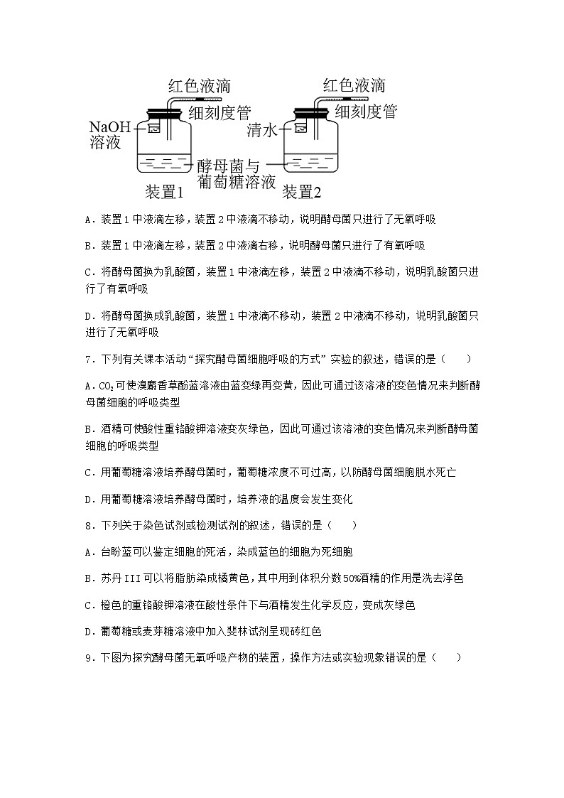 沪教版高中生物必修1第三节ATP是驱动细胞生命活动的直接能源物质作业含答案203