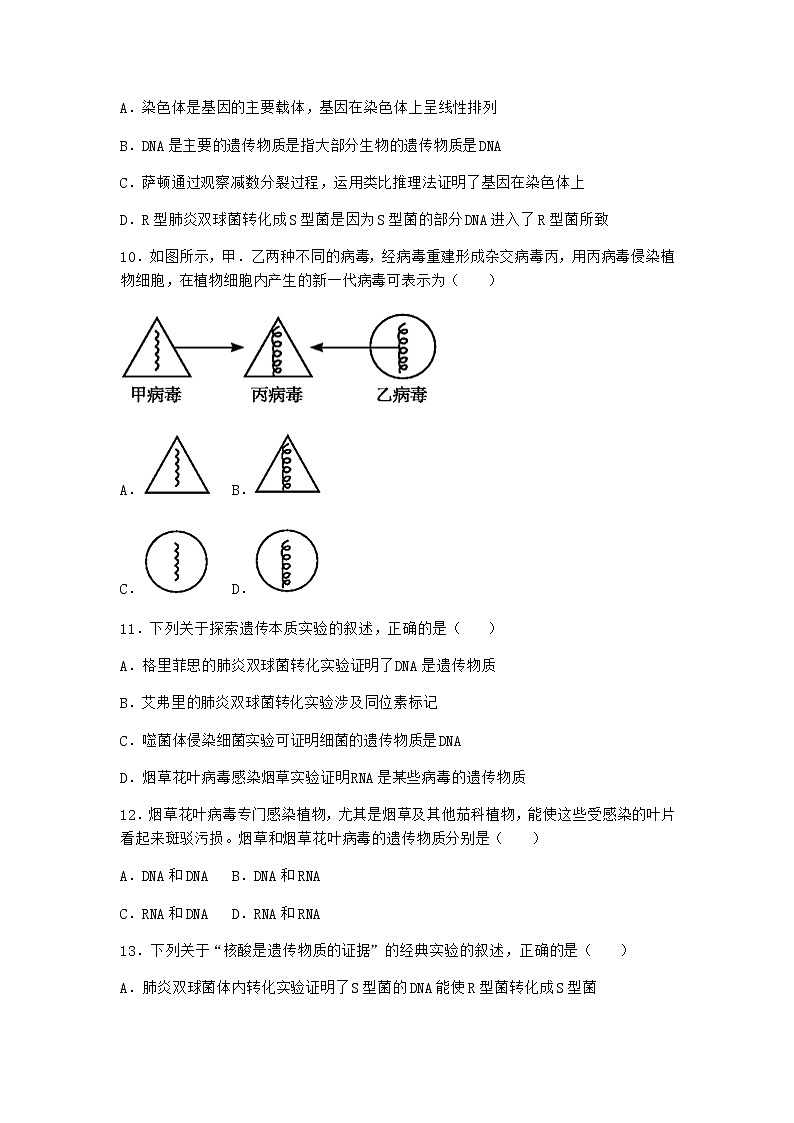 沪教版高中生物必修2第一节DNA是主要的遗传物质优选作业含答案3第3页
