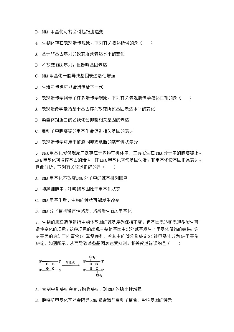 沪教版高中生物必修2第五节基因与性状的关系优选作业含答案2第2页