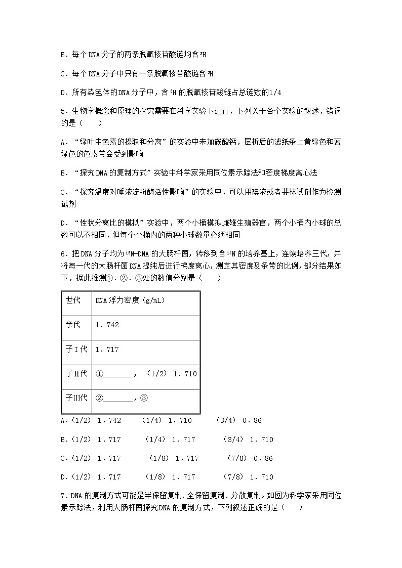 沪教版高中生物必修2第二节DNA分子的结构优质作业含答案5第2页