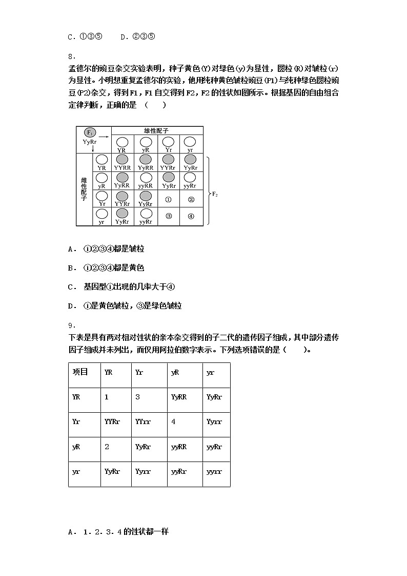 沪教版高中生物必修2第五节基因的自由组合定律在实践中的应用课堂作业含答案2第3页