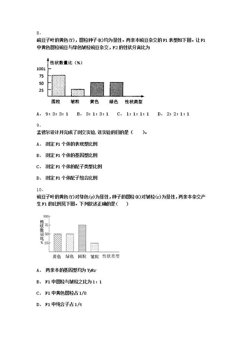 沪教版高中生物必修2第五节基因的自由组合定律在实践中的应用课堂作业含答案303