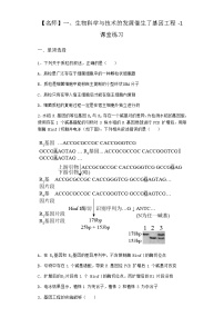 高中沪科版 (2019)一、生物科学与技术的发展催生了基因工程课后测评