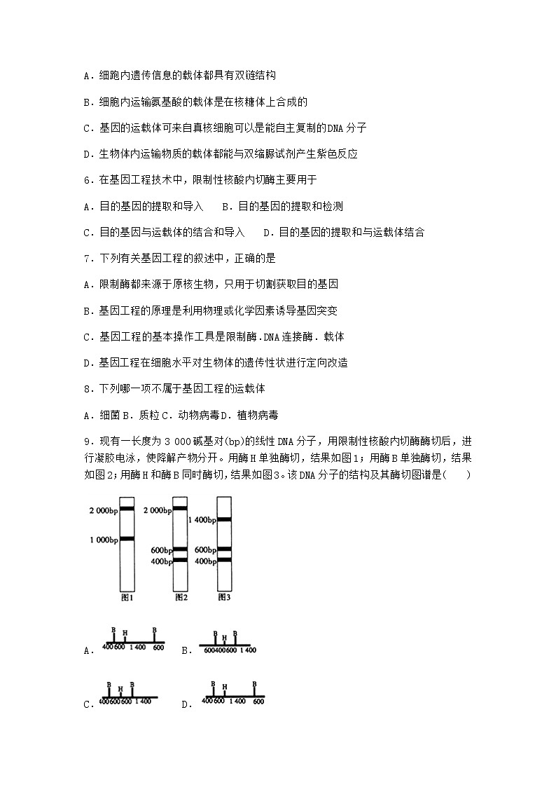 沪教版高中生物选择性必修3三基因工程的基本操作程序课堂作业含答案2第2页