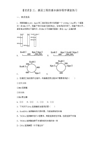 高中生物沪科版 (2019)选修3三、基因工程的基本操作程序随堂练习题