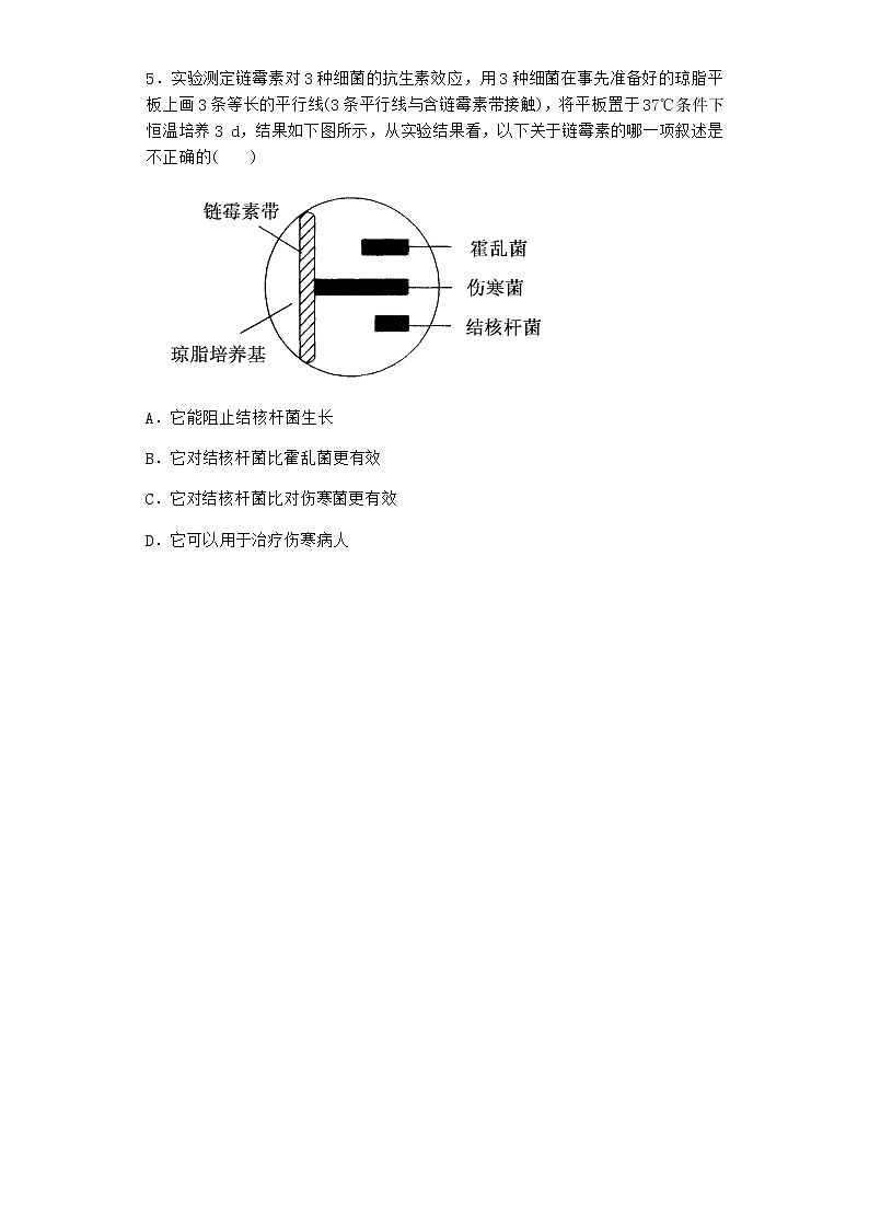 沪教版高中生物选择性必修3二培养特定微生物课堂作业含答案1第2页