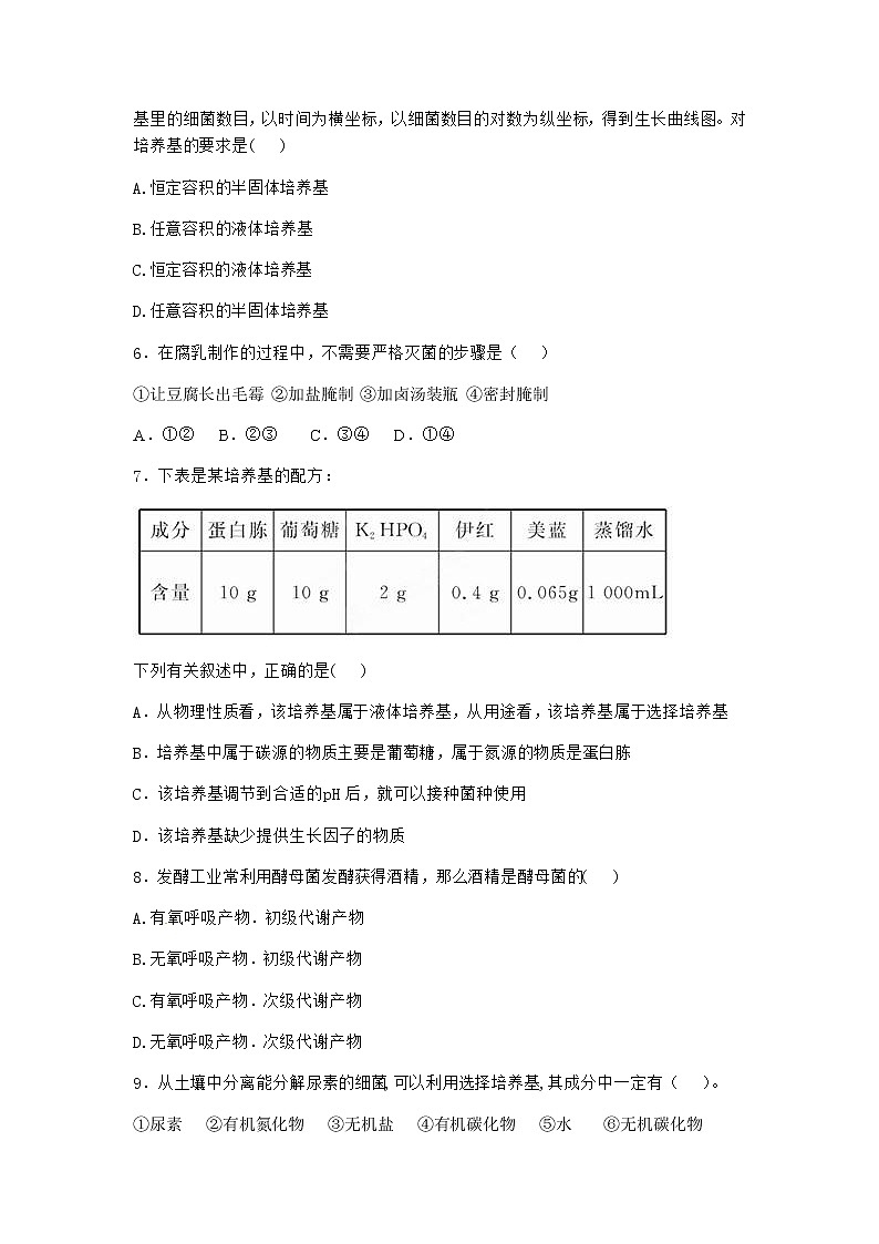 沪教版高中生物选择性必修3直接计数法课时作业含答案2第2页