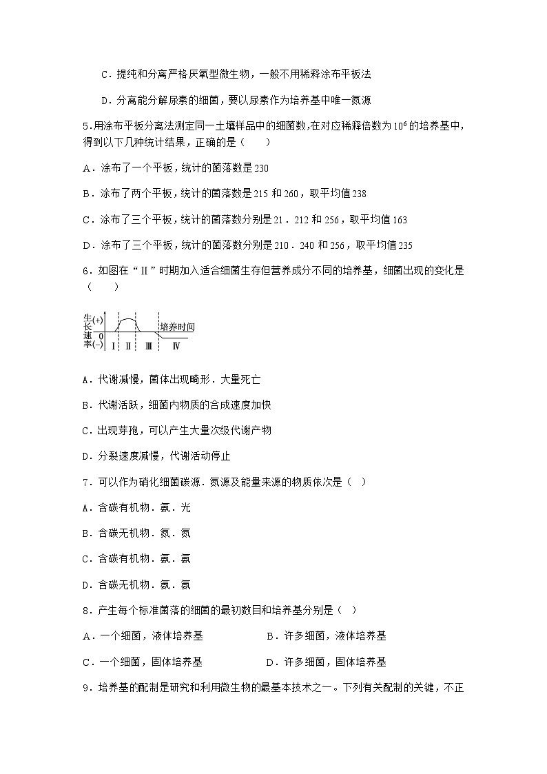 沪教版高中生物选择性必修3培养特定微生物同步作业含答案202