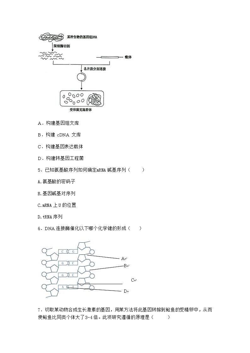 沪教版高中生物选择性必修3基因工程在畜牧业、渔业上应用前景广阔课时作业含答案102