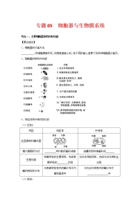 【备考2023】生物高考二轮复习专题精讲和分层训练——专题05 细胞器与生物膜系统