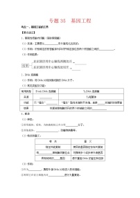 【备考2023】生物高考二轮复习专题精讲和分层训练——专题35 基因工程