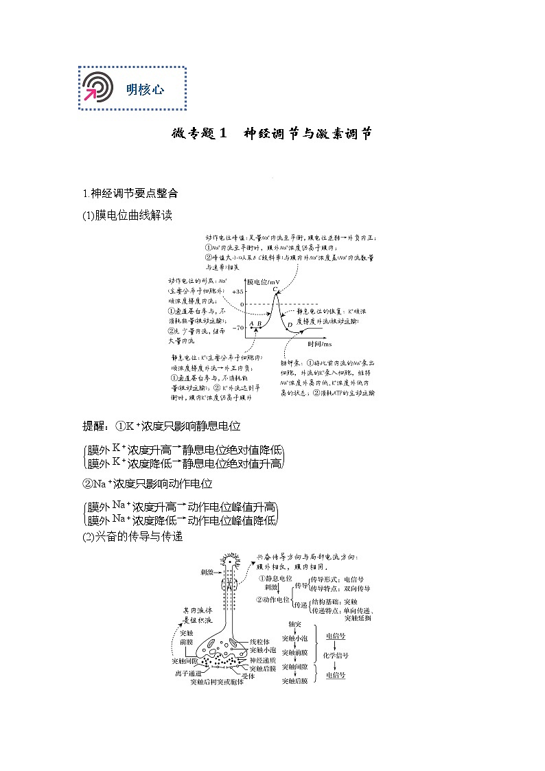 专题六 个体生命活动的调节（解析版）第3页
